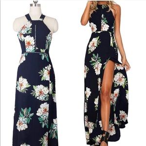 Boutique blue floral dress